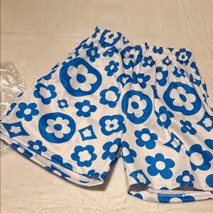 Asylum Blue and White Patterned Shorts size L 🆕